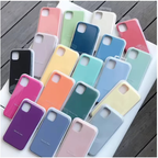 Fundas de silicona originales para iPhone 17 16 15 12 14 13 Pro Max 15 16 Plus logo funda para Apple iPhone 11 14 15 16 17 Pro