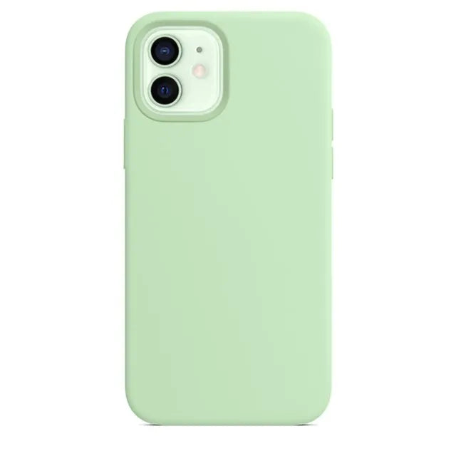 Fundas de silicona originales para iPhone 17 16 15 12 14 13 Pro Max 15 16 Plus logo funda para Apple iPhone 11 14 15 16 17 Pro